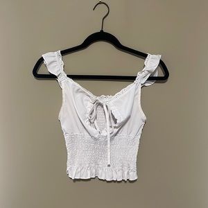 Y2K tie-front crop top